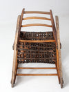 1860's antique splint weave seat rocking chair