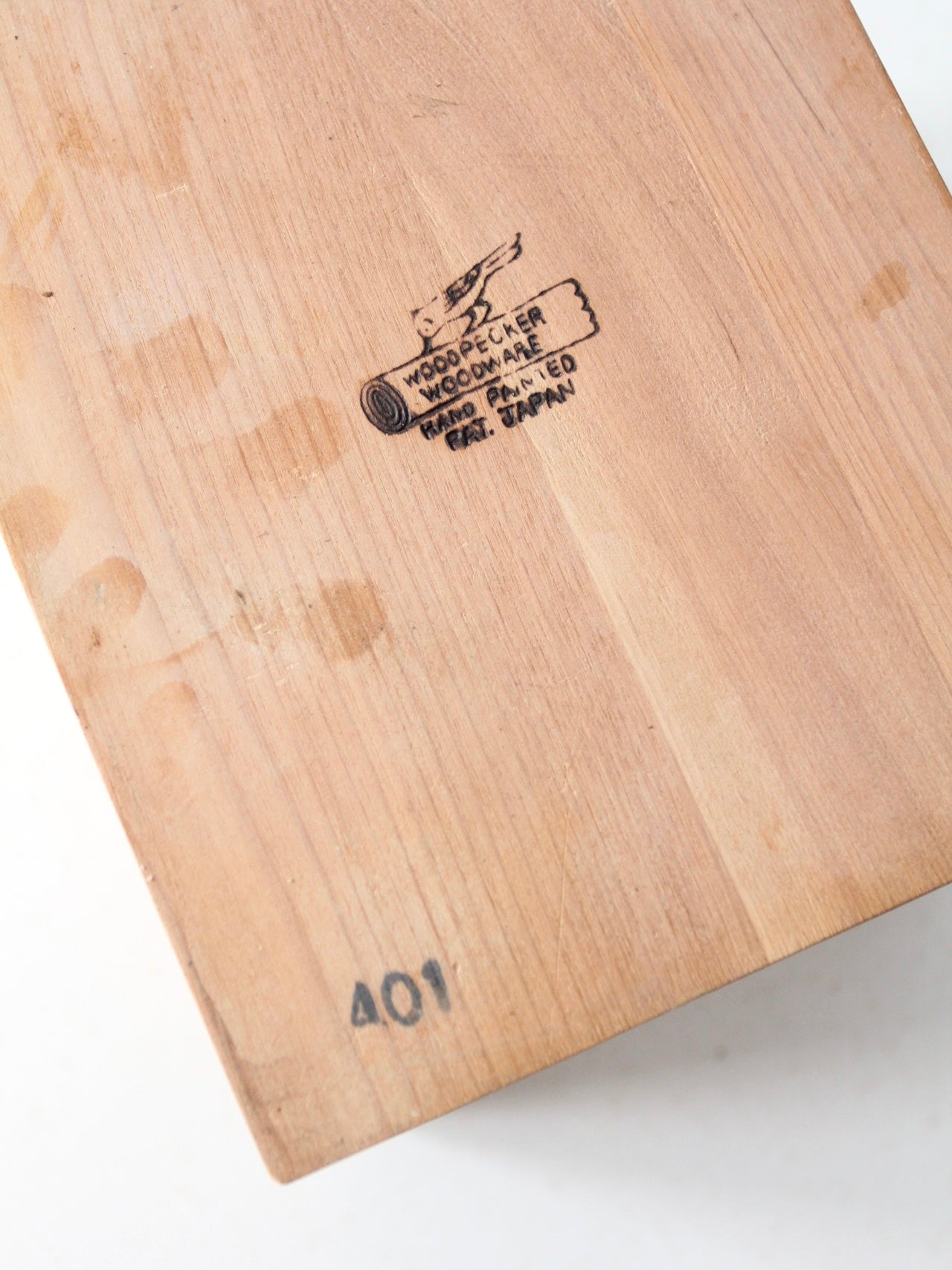 mid-century Woodpecker Woodware rooster bread box & canister set