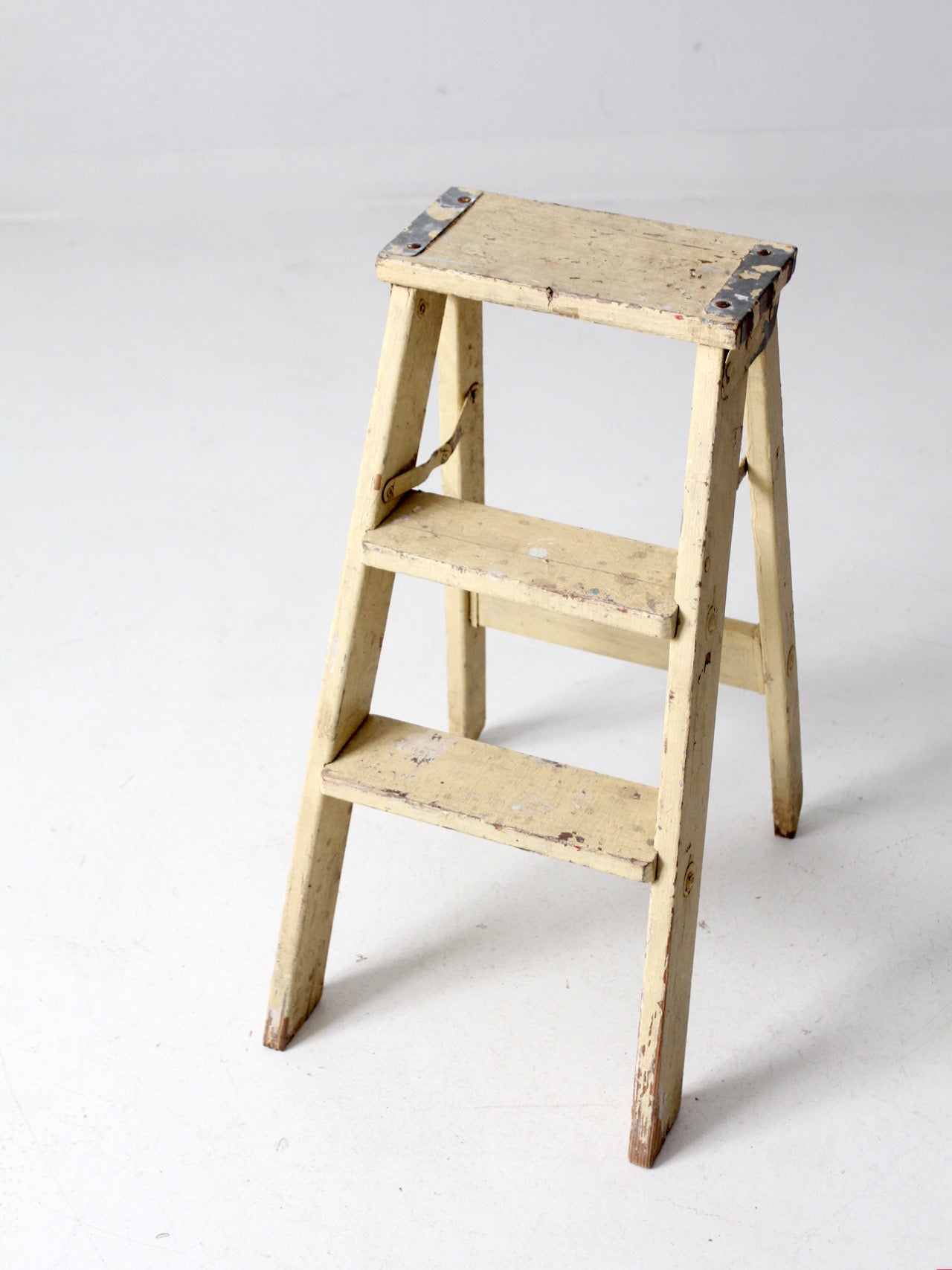 アンティーク雑貨 ladder vintage painted wooden step ladder – 86 Vintage