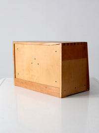 mid-century Woodpecker Woodware rooster bread box & canister set