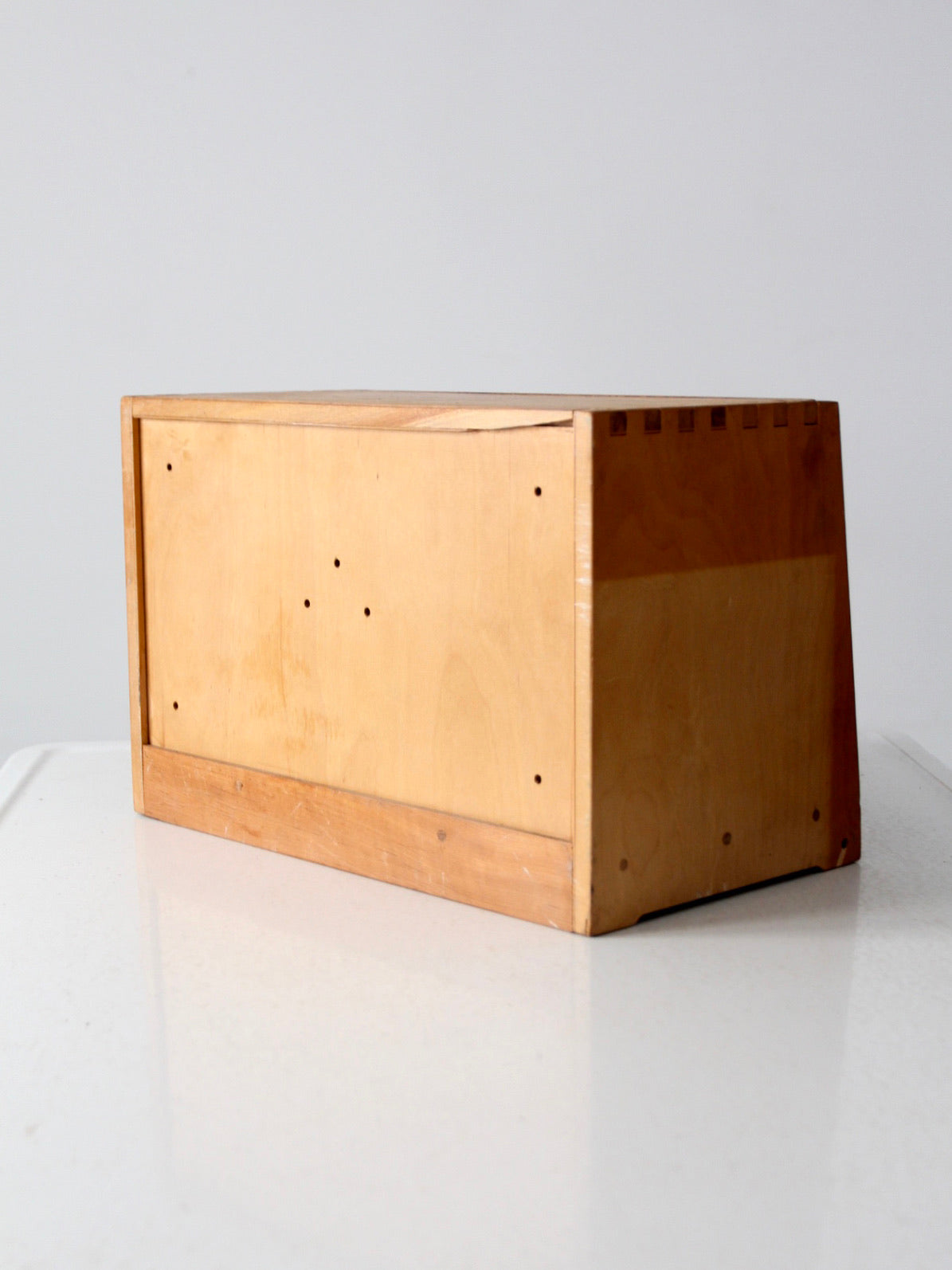 mid-century Woodpecker Woodware rooster bread box & canister set