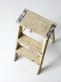 vintage painted wooden step ladder