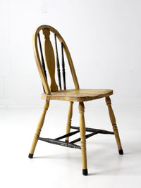 antique painted Windsor splat back side chair