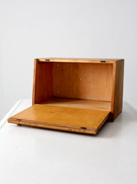 mid-century Woodpecker Woodware rooster bread box & canister set