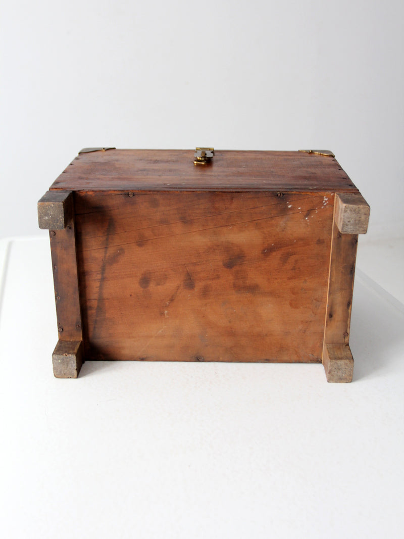 antique wooden storage box