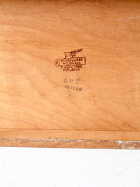 mid-century Woodpecker Woodware rooster bread box & canister set