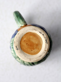 vintage ceramic iris floral pitcher