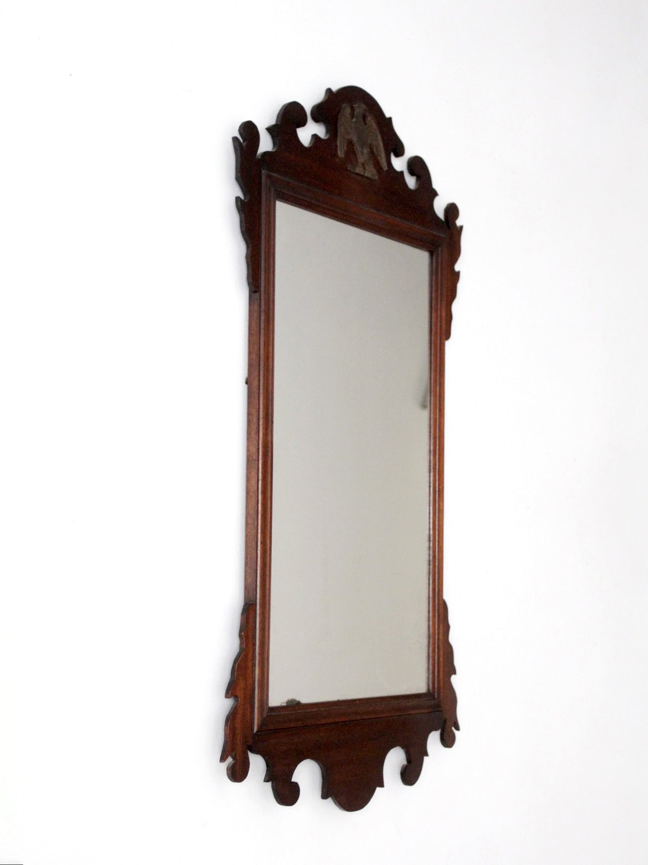 antique federal revival eagle mirror