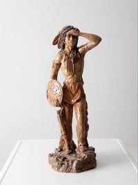 vintage Native American Indian statuary figure