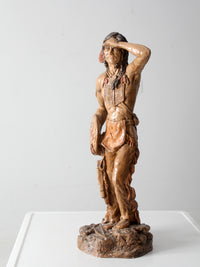 vintage Native American Indian statuary figure