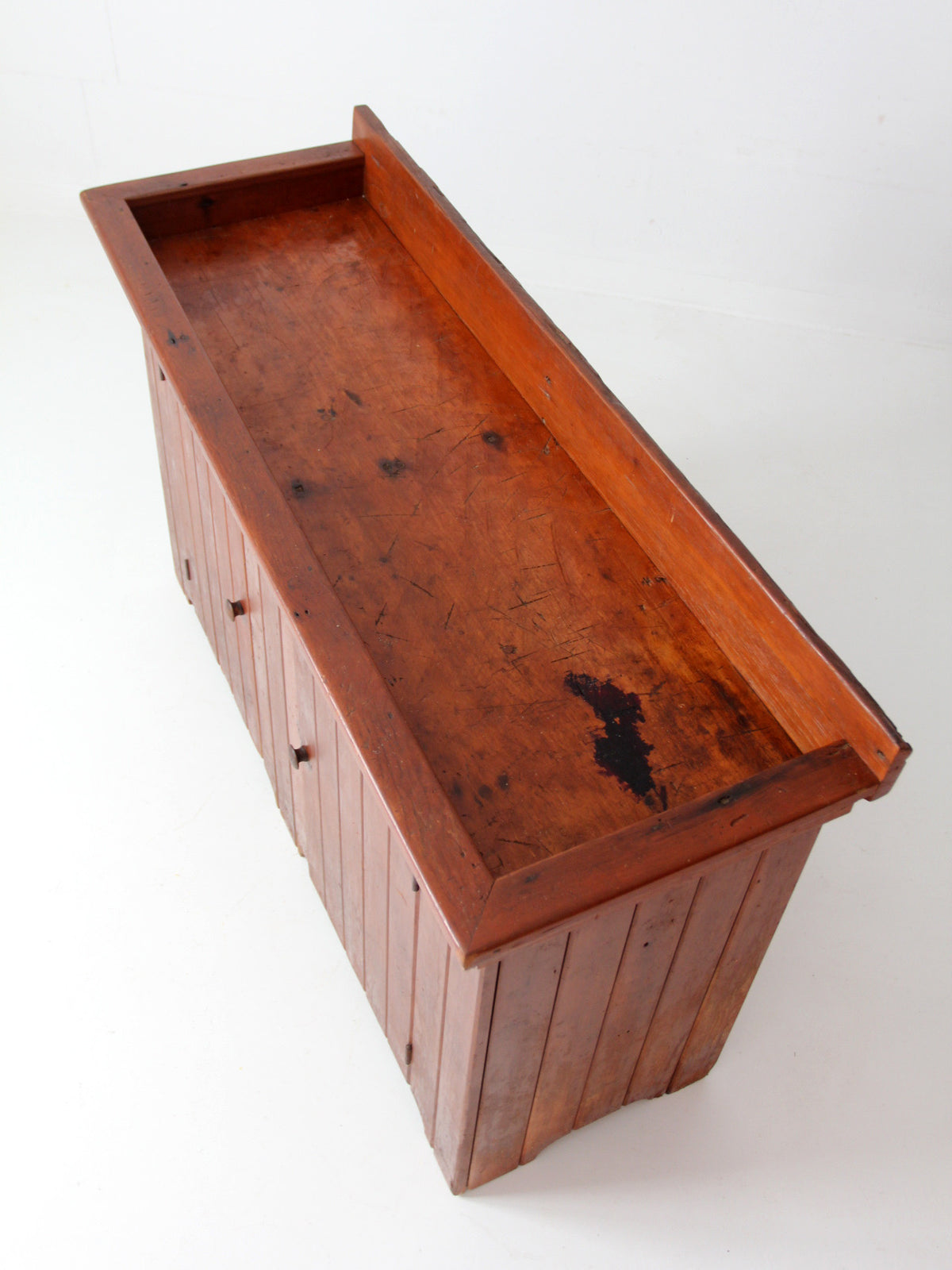 antique primitive wood dry sink