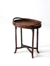 antique rattan tray table