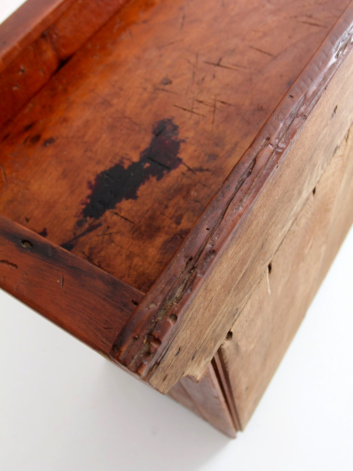 antique primitive wood dry sink