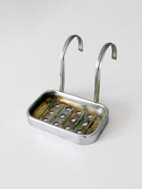 vintage Art Deco nickle brass soap dish