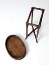 antique rattan tray table