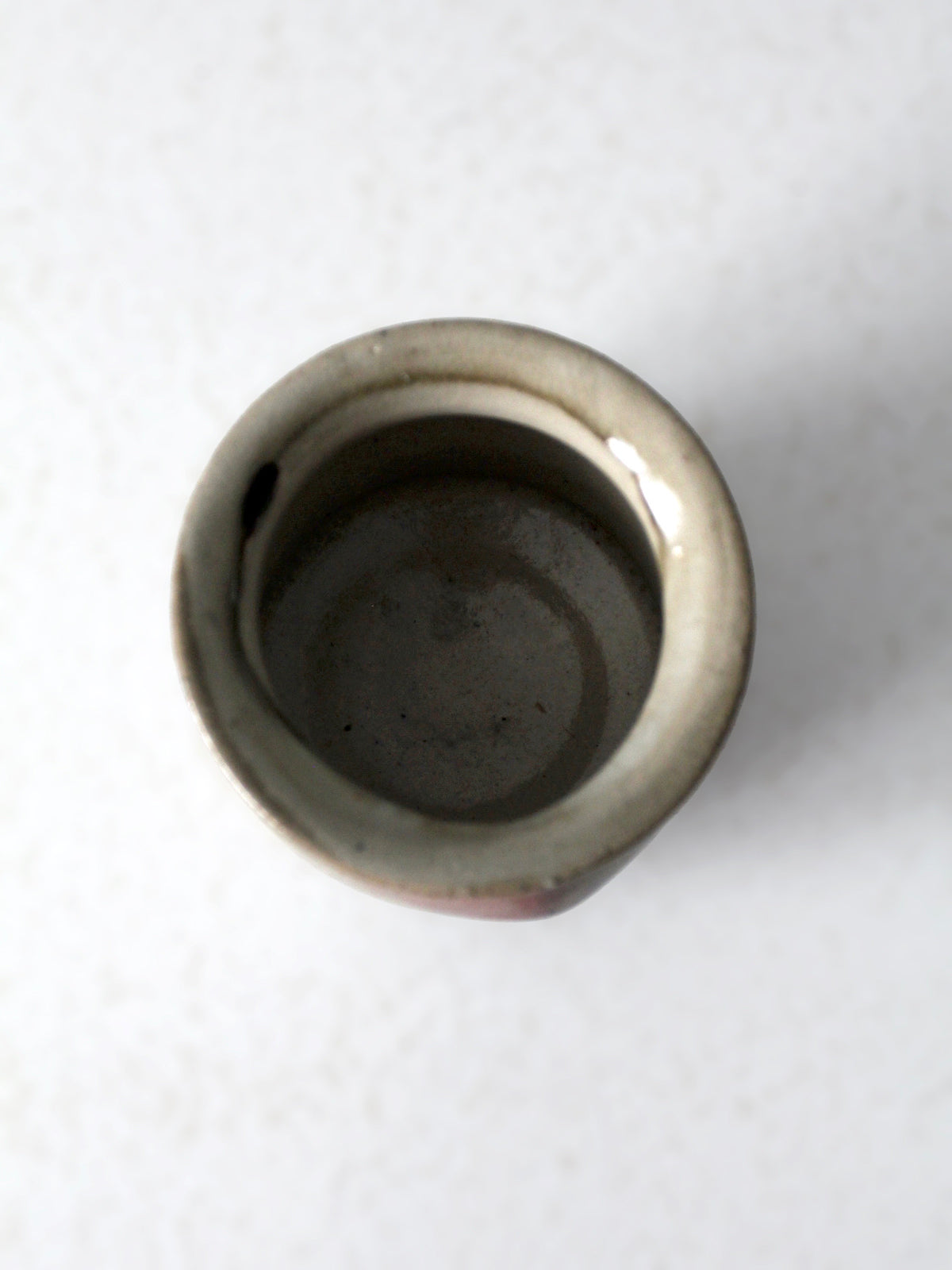 vintage handmade studio pottery vase with drip glaze