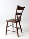 antique primitive plank seat chair