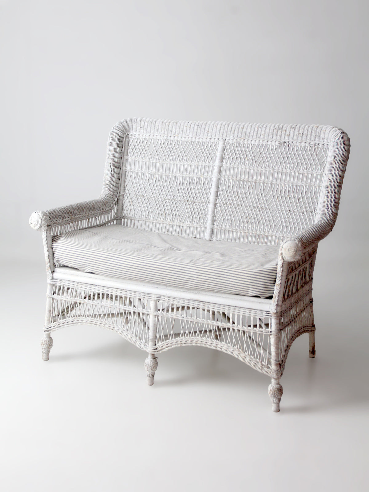early 20th century painted white loveseat