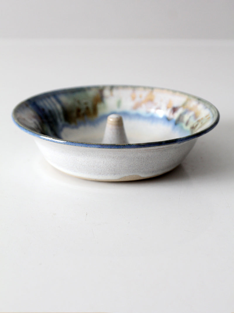 vintage studio pottery apple baker bowl