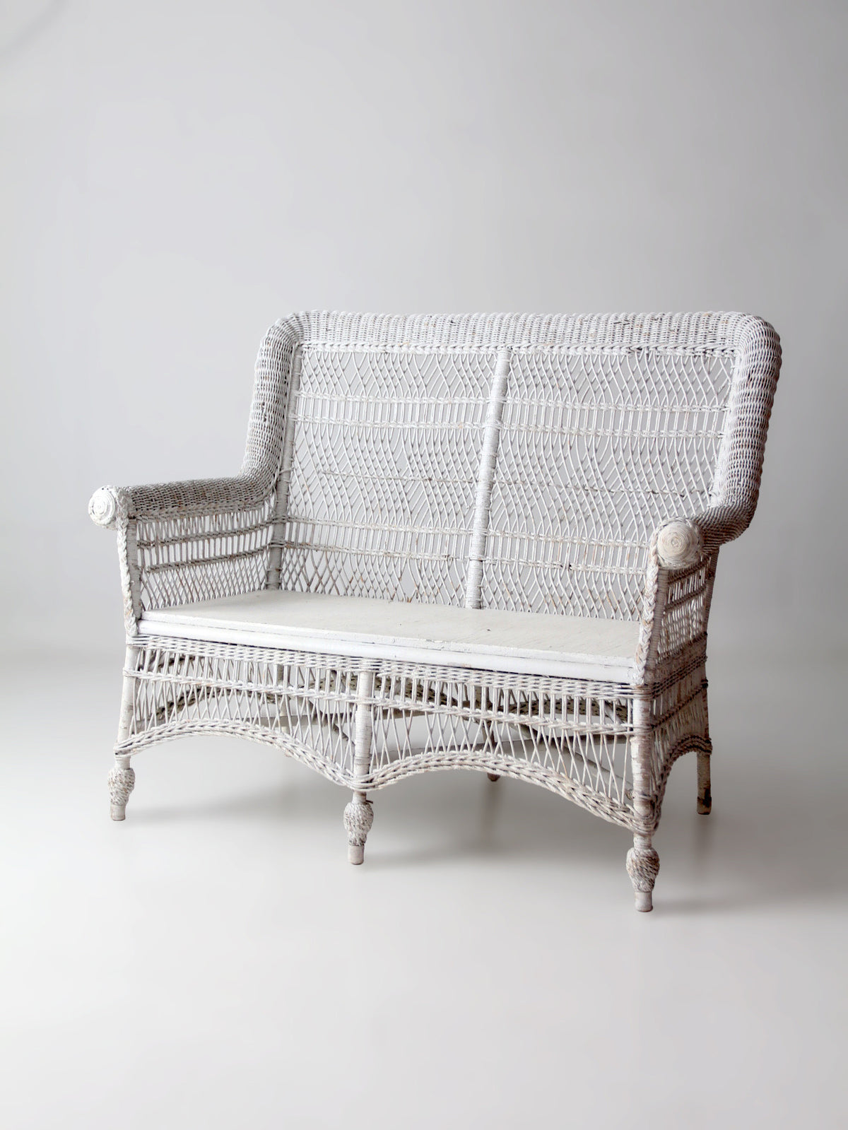 early 20th century painted white loveseat