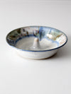 vintage studio pottery apple baker bowl