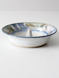 vintage studio pottery apple baker bowl