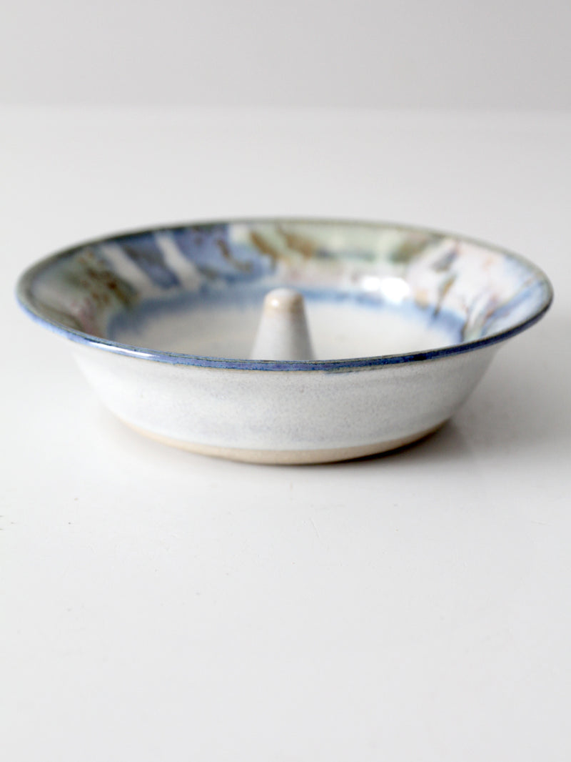 vintage studio pottery apple baker bowl