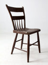 antique primitive plank seat chair