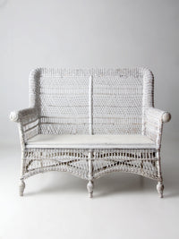 early 20th century painted white loveseat