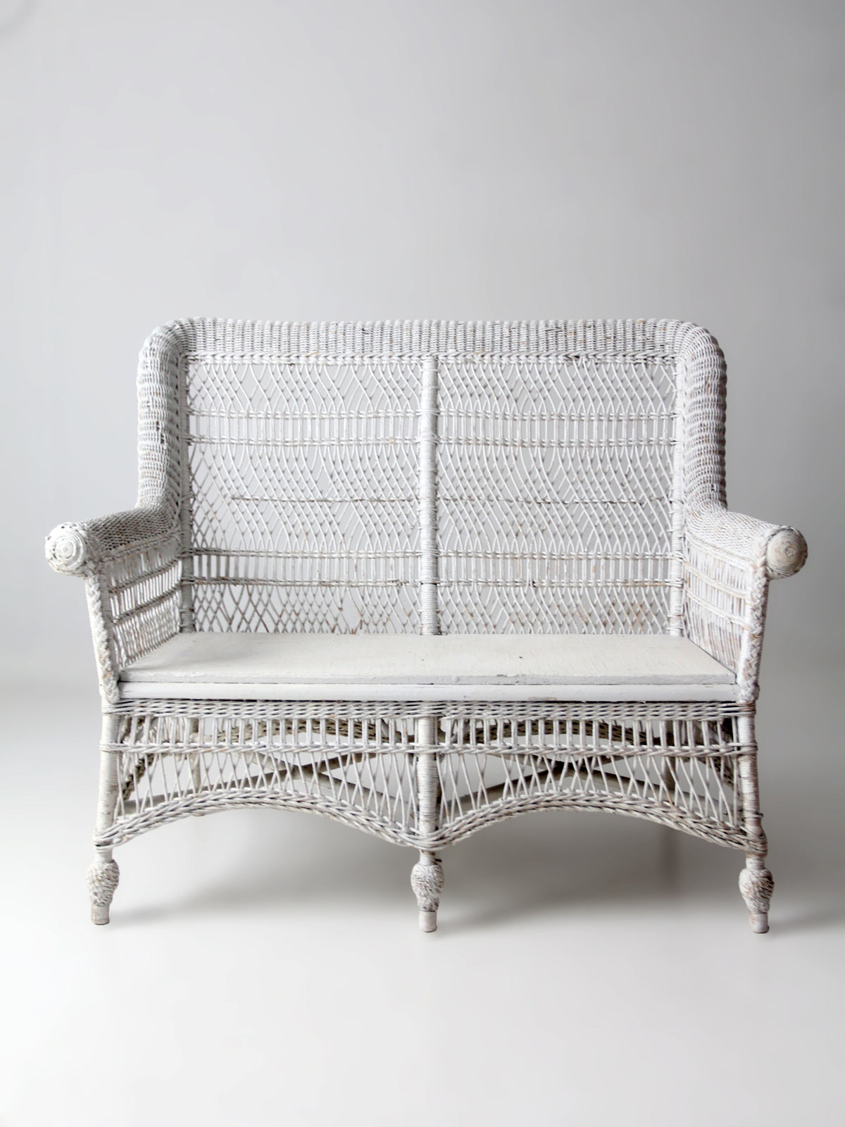 early 20th century painted white loveseat