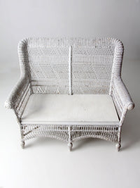 early 20th century painted white loveseat
