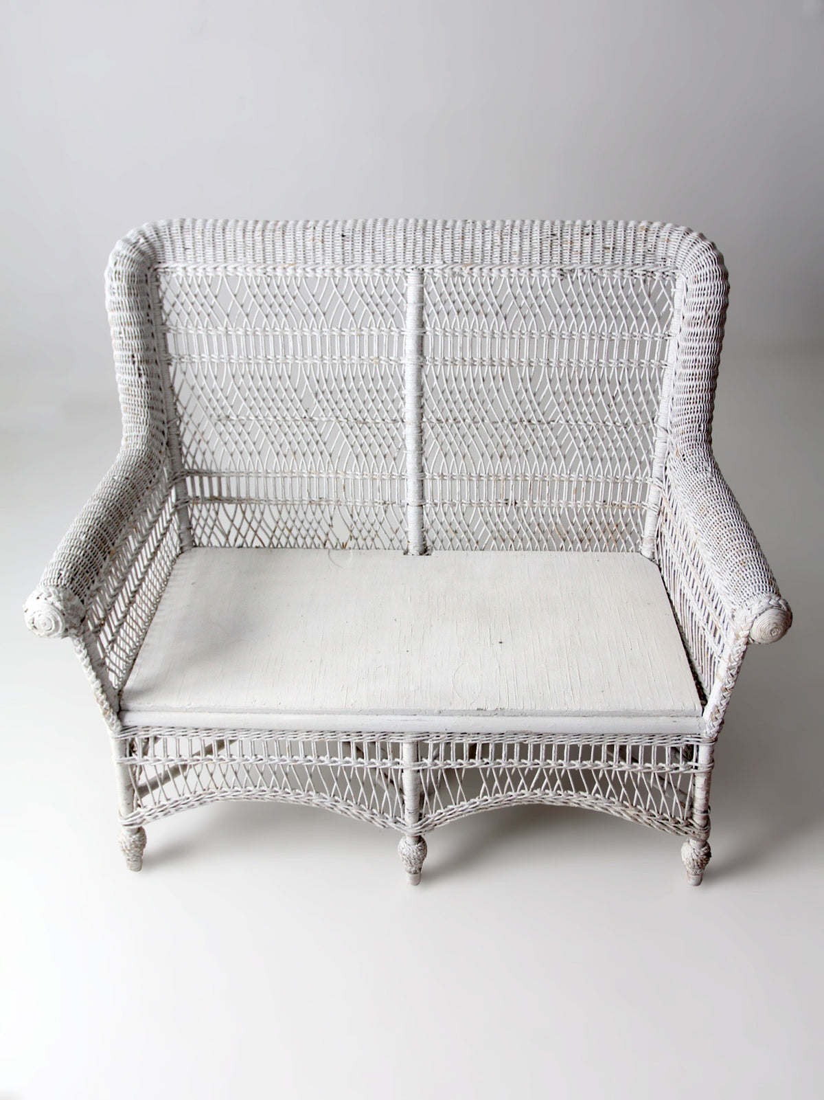 early 20th century painted white loveseat