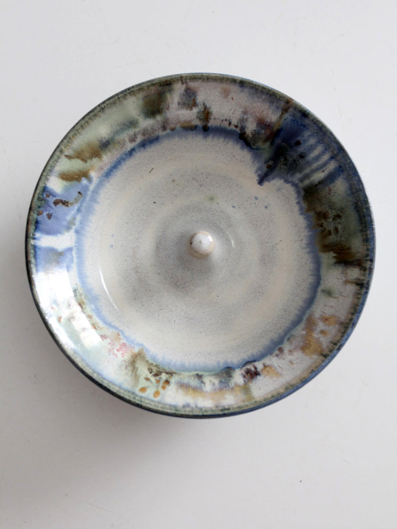 vintage studio pottery apple baker bowl