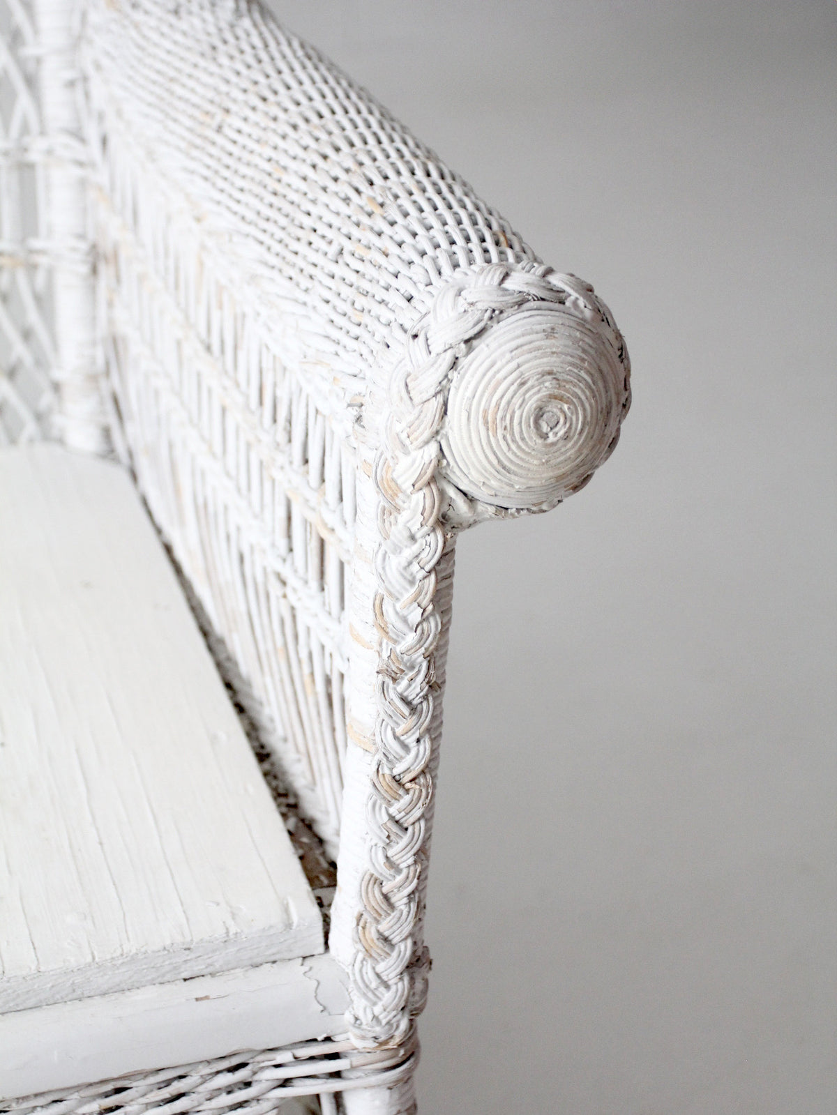 early 20th century painted white loveseat