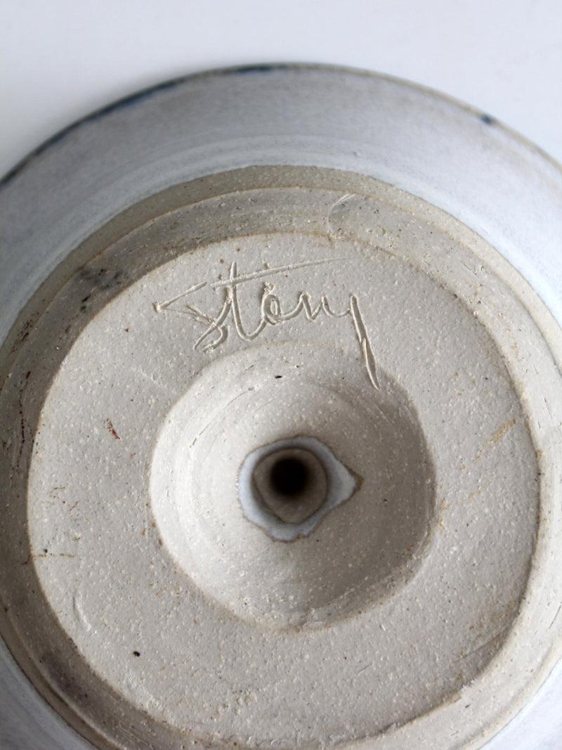 vintage studio pottery apple baker bowl