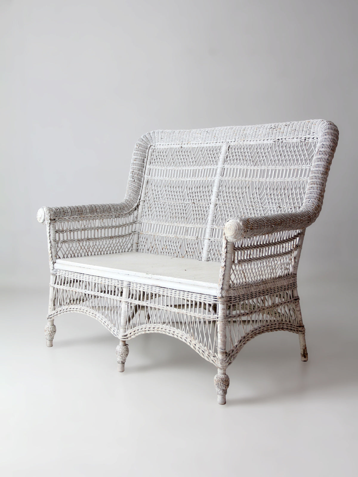 early 20th century painted white loveseat