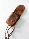 vintage Tower brand gauge with leather pouch