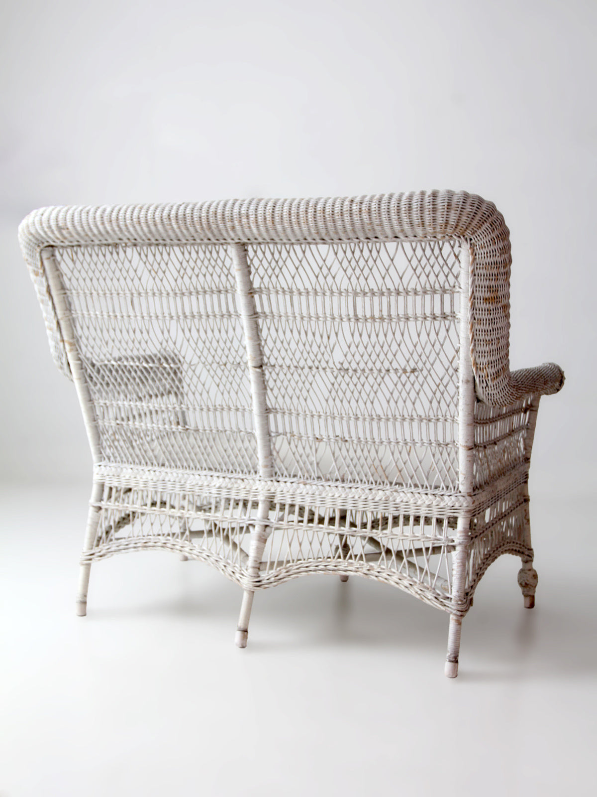 early 20th century painted white loveseat