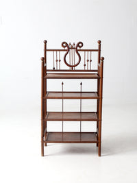 antique Victorian etagere shelf stand