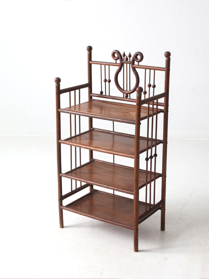 antique Victorian etagere shelf stand