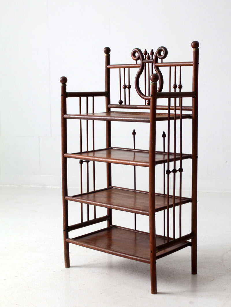 antique Victorian etagere shelf stand