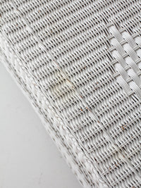 antique white wicker coffee table