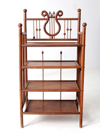 antique Victorian etagere shelf stand