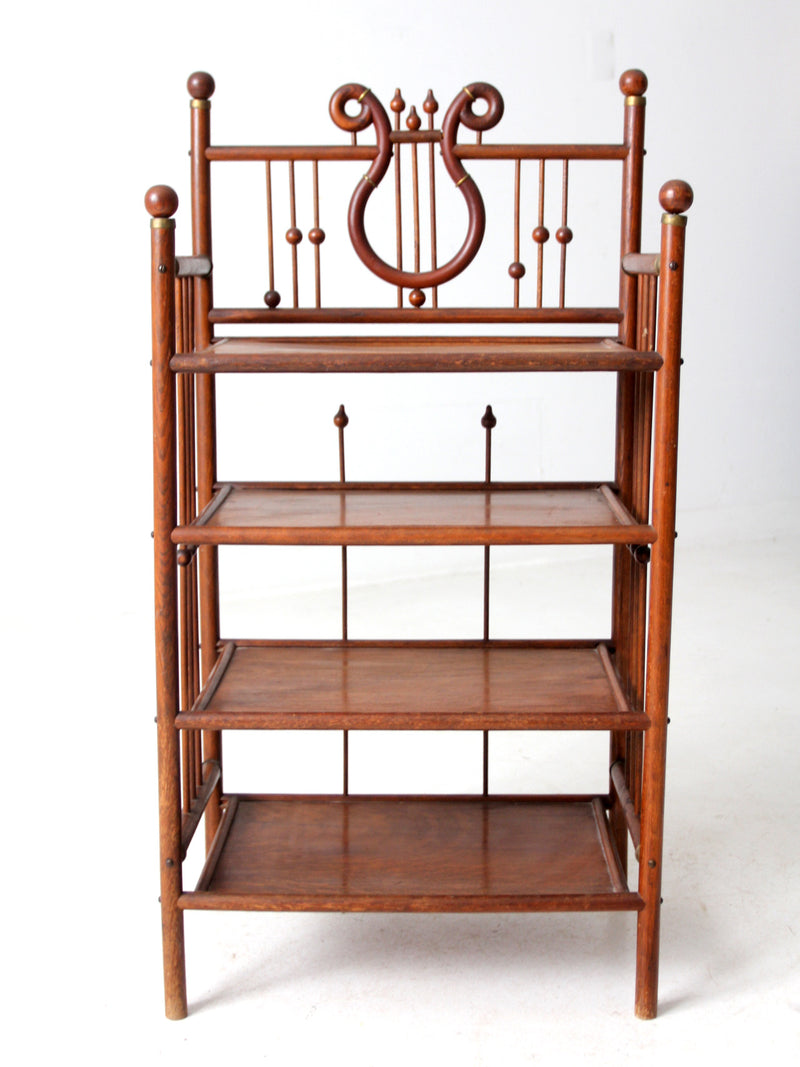 antique Victorian etagere shelf stand