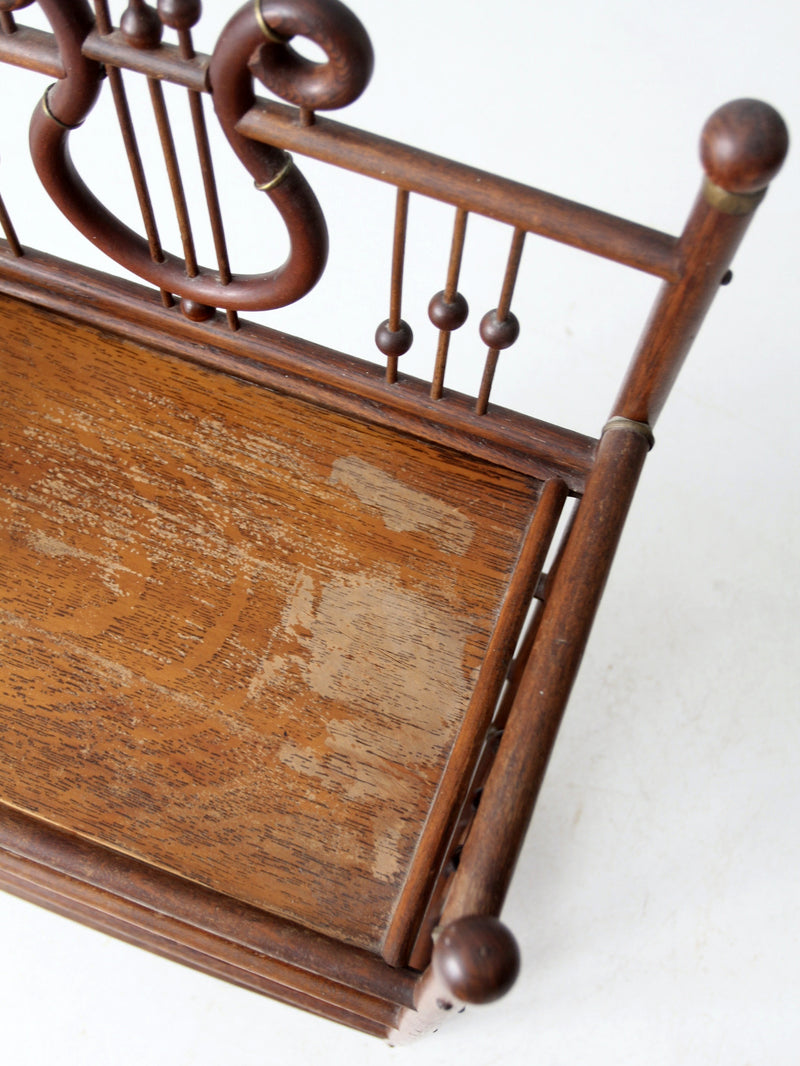 antique Victorian etagere shelf stand