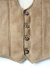 vintage suede vest with sherling lining