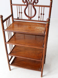 antique Victorian etagere shelf stand