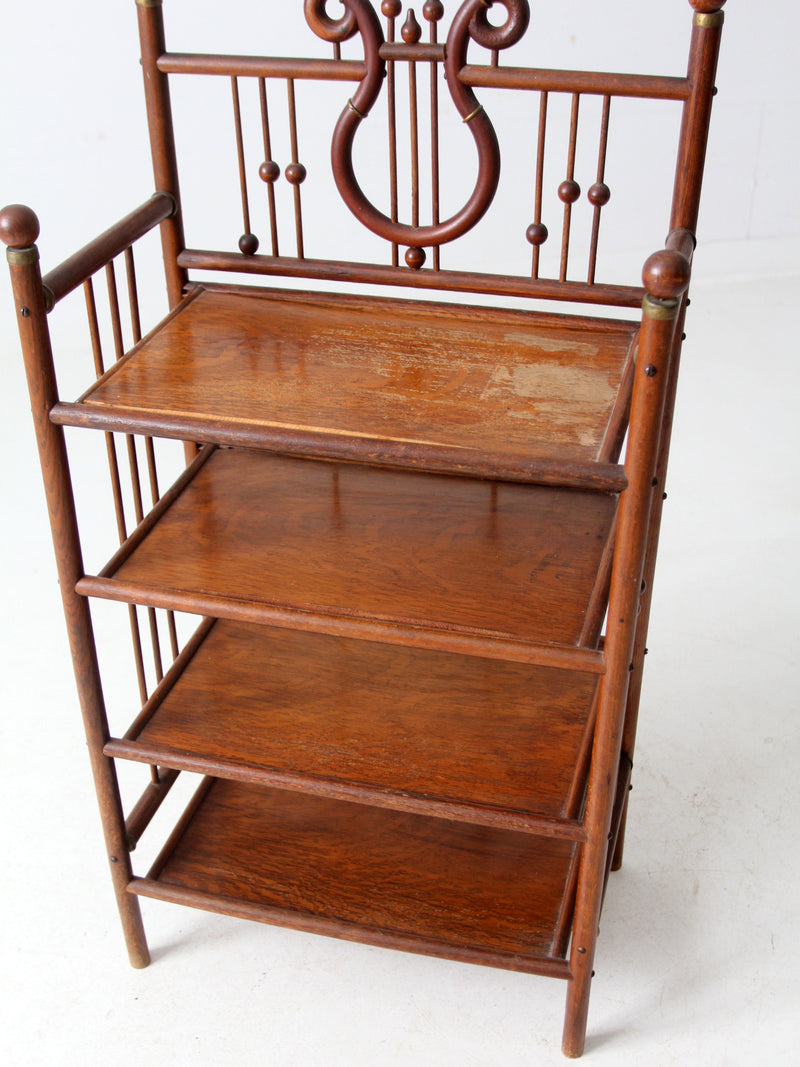 antique Victorian etagere shelf stand