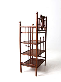 antique Victorian etagere shelf stand