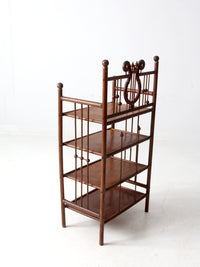 antique Victorian etagere shelf stand